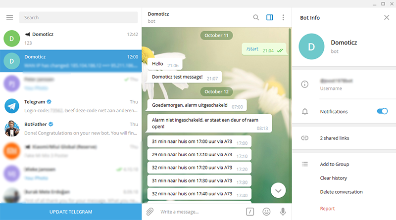 Telegram Bot gebruiken voor Domoticz-notificaties - Ehoco.nl.